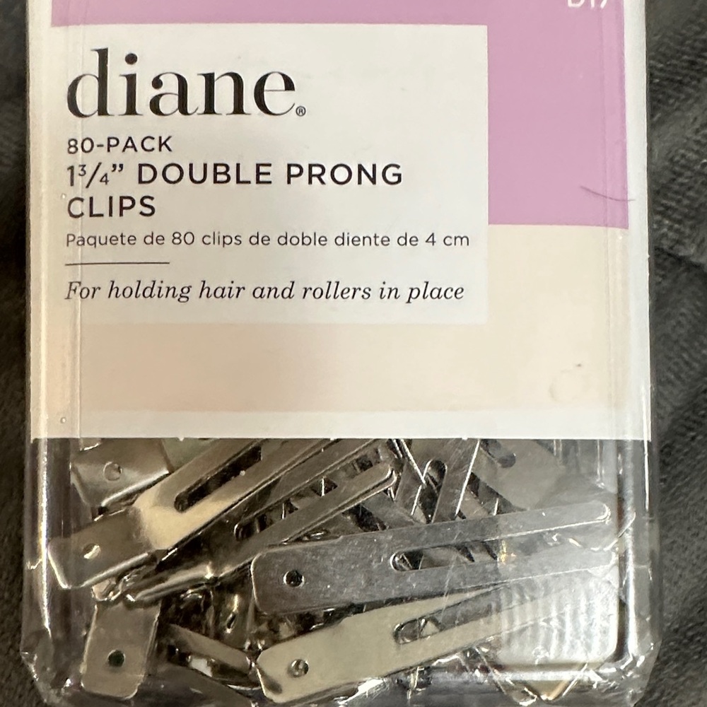 Diane Silver Double Prong Hair Clips - 80 Pack